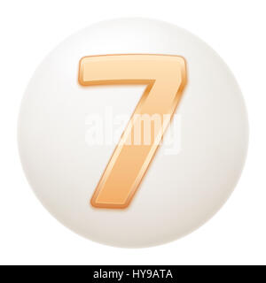 Raccolta completa di icone sfere con numero. Foto Stock