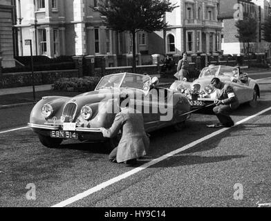 Jaguar XK120 su 8 Club Eastbourne rally 12/10.1952. Foto Stock