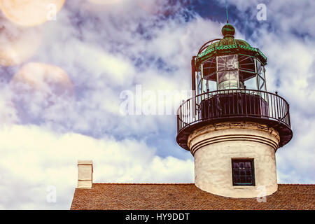 Il vecchio punto Loma faro in San Diego. Foto Stock