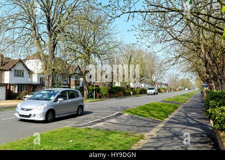 Case residenziali sulla Avenue Sunbury on Thames Surrey UK Foto Stock