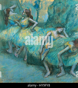 Edgar Degas Ballerini nelle ali Foto Stock