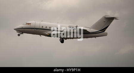 Dall'Aeroporto Stansted di Londra; CL-600 604 CHALLENGER Foto Stock