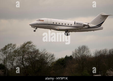 Dall'Aeroporto Stansted di Londra; CL-600 604 CHALLENGER Foto Stock