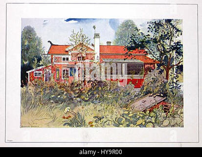 "Ett Hem" (casa) di Carl Larsson, creato nel 1899, è una celebre opera d'arte svedese che cattura la vita domestica con un'enfasi sul calore, il comfort e i valori familiari, caratteristici dello stile dettagliato e intimo dell'artista. Foto Stock