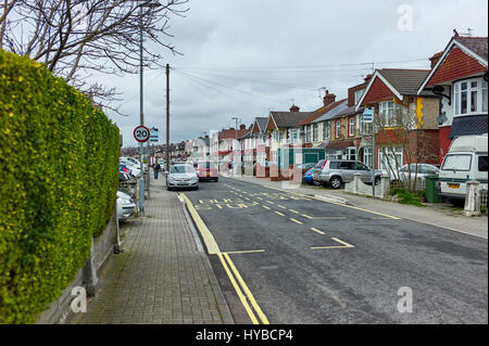 1930s case in Chatsworth Avenue sulla Highbury Estate, Cosham, Portsmouth Foto Stock
