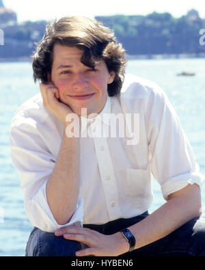 JON CRYER attore americano Visitando Stoccolma 1986 Foto Stock