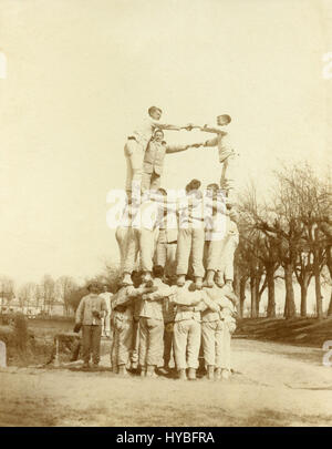 Italian Royal Army training, 1910 Foto Stock