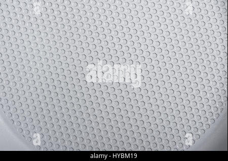 Sullo sfondo di un metallo con ripetitivo patten Foto Stock