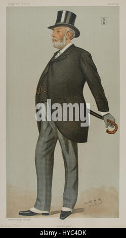 Questa caricatura di Vanity Fair di Henry Fletcher raffigura una figura di spicco del tempo, usando umorismo e satira per commentare questioni sociali o politiche. Cattura l'essenza della tradizione caricaturale britannica del tardo XIX secolo. Foto Stock