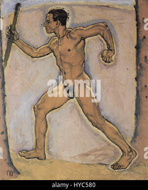 Koloman Moser era un pittore e grafico austriaco, noto per il suo lavoro con la Secessione di Vienna e per i suoi progetti innovativi nel movimento Art Nouveau. Le sue opere presentano motivi intricati, motivi organici e una fusione di arti decorative Foto Stock