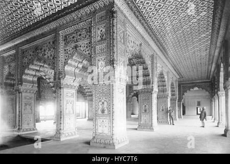 Foto d'epoca di Diwan i Khas in Red Fort, Delhi, Asia, India, 1913 Foto Stock