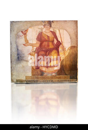 Affresco di Venere seduta restaurata come Roma conosciuta come "Dea Barberini" ("Barberini dea"), risalente al primo quarto del quarto secolo. A.D Foto Stock