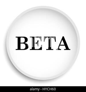 Icona di Beta. Sito web Beta pulsante su sfondo bianco. Foto Stock