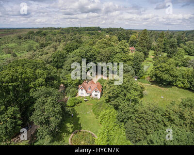 Vedute aeree di gran belle case unifamiliari in Dorset Regno Unito Foto Stock