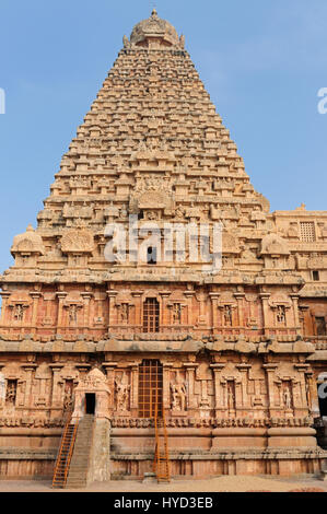 Brihadeeswarar tempio indù di Thanjavur. Il Tamil Nadu, India (UNESCO) Foto Stock