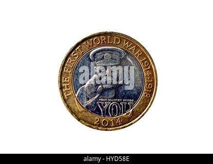 Insolita e speciale celebrazione due pound coin Foto Stock