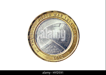 Insolita e speciale celebrazione due pound coin Foto Stock