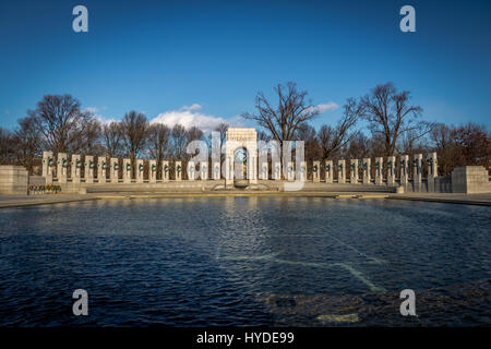 Il Memoriale della Seconda guerra mondiale - WASHINGTON, STATI UNITI D'AMERICA Foto Stock