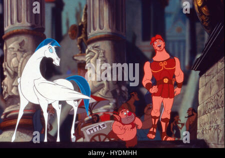 Hercules, USA 1997, Regie: Ron Clements John Musker, Szenenfoto mit Pegasus, Filottete und Hercules Foto Stock