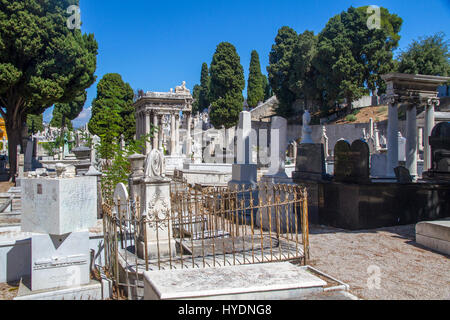 Il cimitero ebraico Chateau cimitero (Cimitiere du Chateau), sulla Collina del Castello di Nizza, Francia Foto Stock