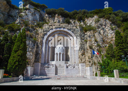 Prima guerra mondiale Memorial a Nizza, Francia Foto Stock