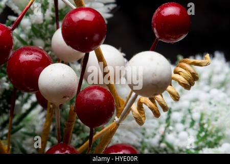 Decorativo inserzioni floreali neve invernale Foto Stock