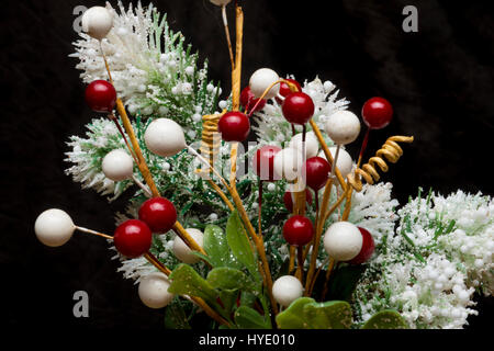 Decorativo inserzioni floreali neve invernale s Foto Stock