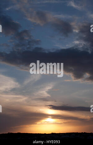 Tramonto da Victoria, Gozo Foto Stock