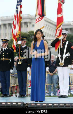 26 maggio 2012-- American Idol runner fino Jessica Sanchez suona presso il rehersals per la Capitol nazionale Concerto per il giorno della memoria per i motivi del Campidoglio degli Stati Uniti. Credito: mpi34/MediaPunch Inc. Foto Stock