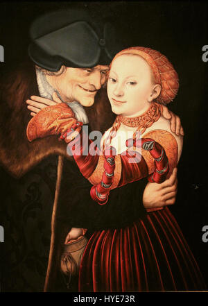 Lucas Cranach Der verliebte Alte1 Foto Stock