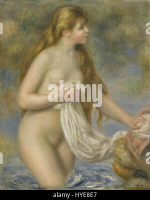 Pierre Auguste Renoir Baigneuse aux cheveux longs Foto Stock