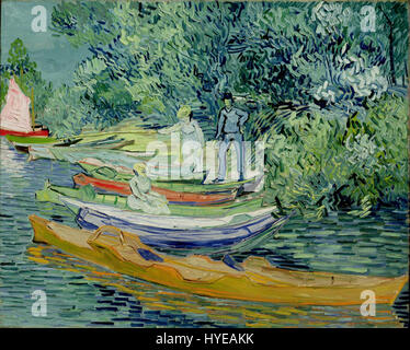 Riva dell'Oise ad Auvers, un dipinto di Vincent van Gogh, un artista post-impressionista olandese, creato nel luglio del 1890 ad Auvers-sur-Oise. Foto Stock