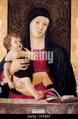 "La Madonna e il bambino", dipinto su tavola da Giovanni Bellini, c. 1465, Kimbell Art Museum Foto Stock