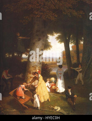 Agasse, Jacques Laurent  il parco giochi, 1830, olio su tela, Oskar Reinhart Collection, Winterthur Foto Stock