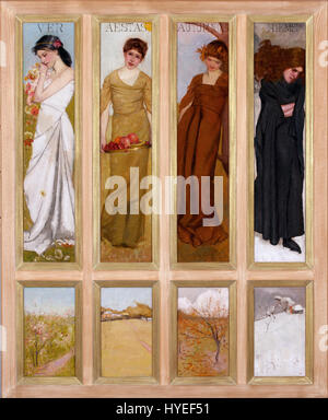 "Le quattro stagioni" di Hugh Ramsay è una serie di dipinti che raffigurano le quattro fasi della vita umana in relazione alle stagioni che cambiano. Noto per il suo stile espressivo, il lavoro di Ramsay cattura la profondità emotiva della natura ciclica della vita. Foto Stock