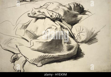 Sargent, John Singer (1856 1925) Recumbent figura drappeggiata Foto Stock