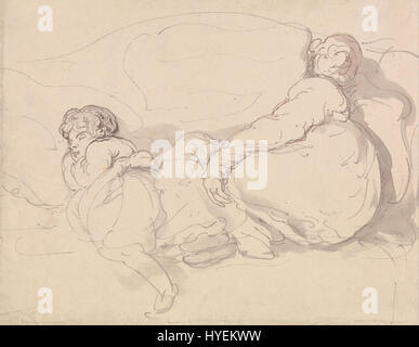 Thomas Rowlandson due figure a pelo Google Art Project Foto Stock