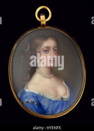 Un giovane chiamato Lady Henrietta Boyle da Christian Friedrich Zincke (con frame) Foto Stock