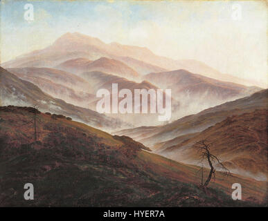 Caspar David Friedrich Riesengebirge paesaggio con nebbia salita8257 WGA Foto Stock