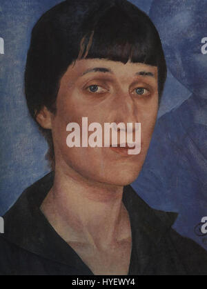 Kuzma Petrov Vodkin. Ritratto di Anna Akhmatova. 1922 Foto Stock