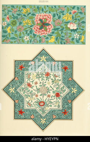 Il lavoro di Owen Jones del 1867 "Examples of Chinese Ornament" mostra disegni intricati e motivi ornamentali dell'arte cinese. Questa collezione è un riferimento influente per artisti e designer occidentali che cercano ispirazione dall'estetica cinese. Foto Stock