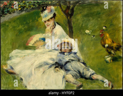 Pierre Auguste Renoir Madame Monet e suo figlio Foto Stock