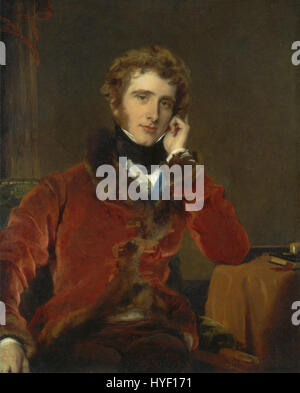 Questo ritratto di Sir Thomas Lawrence raffigura George James Welbore Agar Ellis, che in seguito divenne i Lord dover. Il dipinto mostra la maestria di Lawrence nel catturare ritratti aristocratici. Foto Stock