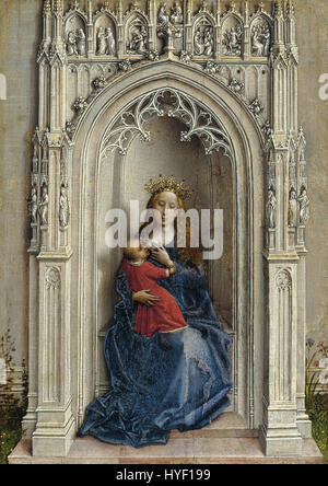 Rogier van der Weyden Madonna col Bambino in trono al Museo Thyssen Bornemisza 435 Foto Stock