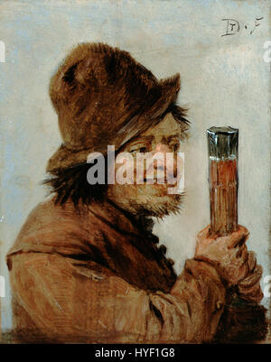 Teniers David il giovane contadino con in mano un bicchiere di Google Art Project Foto Stock