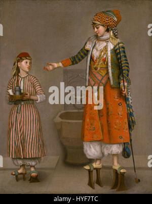 Jean Etienne Liotard Frankish una donna e il suo servo Google Art Project Foto Stock