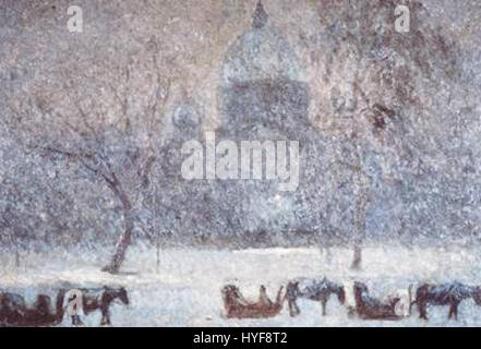 Maurice Cullen St. James Cathedral e Dominion Sq. Montreal Foto Stock