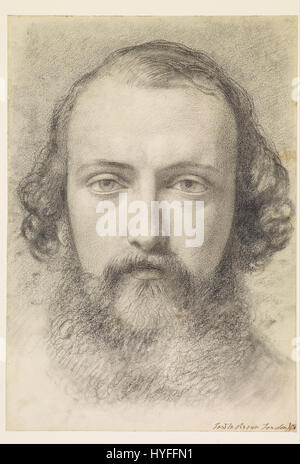 Ford Madox Brown testa ritratto studio di Daniel Casey (Full Face) Google Art Project Foto Stock