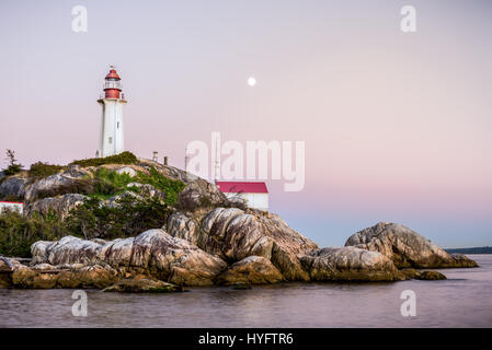 Punto Atkinson Lighthouse Park di West Vancouver, BC, Canada. Foto Stock