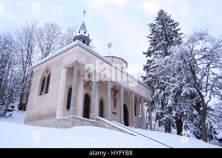 Francia, Alta Savoia (74), Megève, série de chapelles et d'oratoires du Calvaire de Megève, construites par le curé de Megève, le révérend Ambroise ma Foto Stock